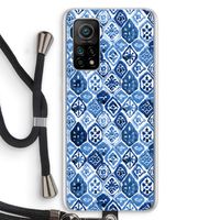 Blauw motief: Xiaomi Mi 10T 5G Transparant Hoesje met koord