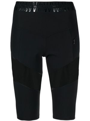 Moncler short cycliste à taille à logo - Noir