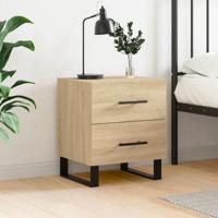 Nachtkastje 40x35x47,5 cm bewerkt hout sonoma eikenkleurig