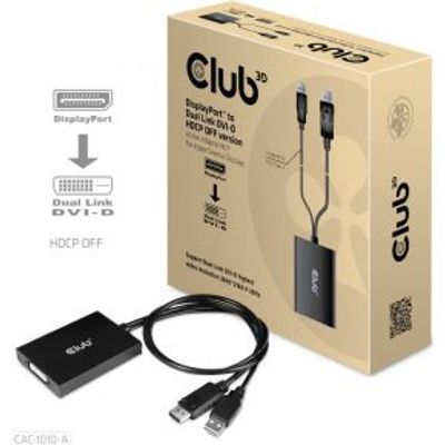 CLUB3D CAC-1010-A video kabel adapter 0,6 m DisplayPort DVI-D + USB