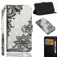 3D-schilderij patroon gekleurde tekening horizontale Flip TPU + PU lederen draagtas met houder & kaartsleuven & portemonnee voor Galaxy A10e (zwarte b