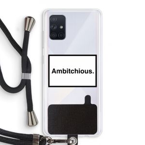 Ambitchious: Samsung Galaxy A71 Transparant Hoesje met koord
