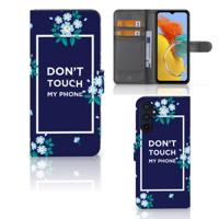 Samsung Galaxy M14 Portemonnee Hoesje Flowers Blue DTMP