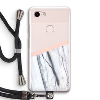 A touch of peach: Pixel 3 Transparant Hoesje met koord