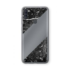 Zwart marmer: Samsung Galaxy A11 Transparant Hoesje