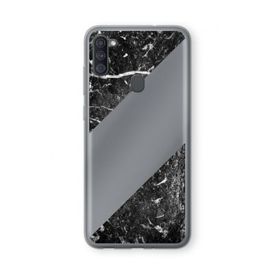 Zwart marmer: Samsung Galaxy A11 Transparant Hoesje