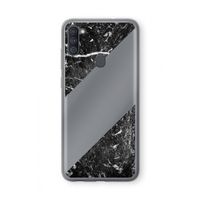 Zwart marmer: Samsung Galaxy A11 Transparant Hoesje