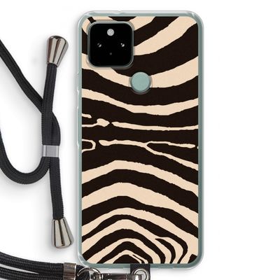 Arizona Zebra: Pixel 5 Transparant Hoesje met koord