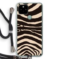 Arizona Zebra: Pixel 5 Transparant Hoesje met koord