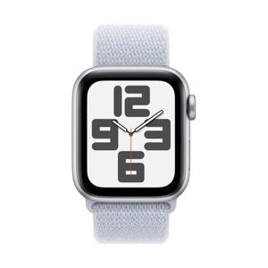 Apple Watch SE GPS + Cellular 40mm Aluminium Case met Blue Cloud Sport Loop Smartwatch Zilver
