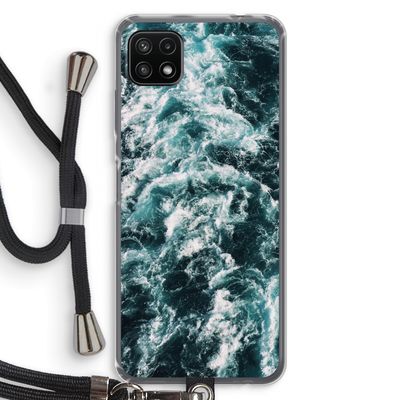 Zee golf: Samsung Galaxy A22 5G Transparant Hoesje met koord