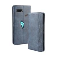 Magnetische gesp retro Crazy Horse textuur horizontale Flip lederen case voor ASUS ROG Phone II ZS660KL met houder & kaartsleuven & fotolijstjes (bla