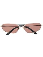 Balenciaga Eyewear lunettes de soleil à monture ovale - Or