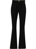 Balmain pantalon évasé en serge - Noir