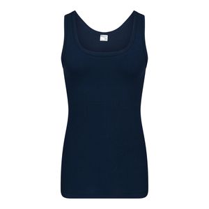 Beeren heren hemd/singlet navy blauw 100% katoen