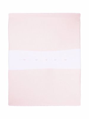 Siola couverture bicolore en maille - Rose