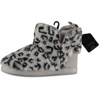 Apollo Dames hoge pantoffels/sloffen luipaard print - grijs - maat 39-40 - thumbnail