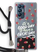 Don't forget to have a great day: Oppo Find X3 Neo Transparant Hoesje met koord