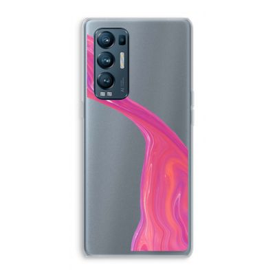 Paarse stroom: Oppo Find X3 Neo Transparant Hoesje