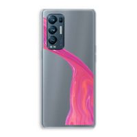 Paarse stroom: Oppo Find X3 Neo Transparant Hoesje