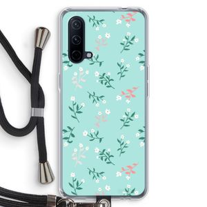 Small white flowers: OnePlus Nord CE 5G Transparant Hoesje met koord