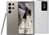 Samsung Galaxy S24 Ultra 512GB Grijs 5G + Smart View Book Case Wit - thumbnail