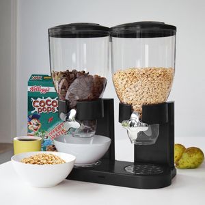 Cornflakes Dispenser - 2 Voorraadpotten van 500gr -  Ontbijtgranen Dispenser - Cornflakes Voorraadbus