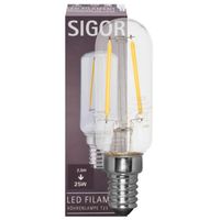 LED buislamp 250 lumen 2700K E14 2.5W lumen helder glas dimbaar 85mm lang 25mm rond