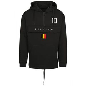 FC Eleven - België Vlag Anorak Hoodie - Zwart