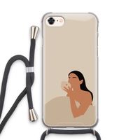 Fresh coffee: iPhone 7 Transparant Hoesje met koord