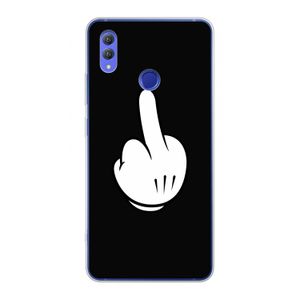 Middle finger black: Honor Note 10 Transparant Hoesje