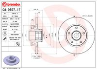 Remschijf BREMBO, Remschijftype: Massief, u.a. für Renault, Nissan, Opel, Vauxhall - thumbnail