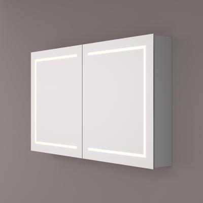 Spiegelkast Hipp Design SPK 61000 Rechthoek Met Verlichting Incl. Spiegelverwarming en Stopcontact (Alle Maten)