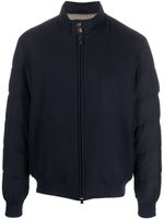 Corneliani high-neck padded bomber jacket - Bleu