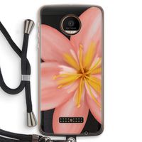 Pink Ellila Flower: Motorola Moto Z Force Transparant Hoesje met koord Pink Ellila Flower: Motorola Moto Z Force Transparant Hoesje met koord