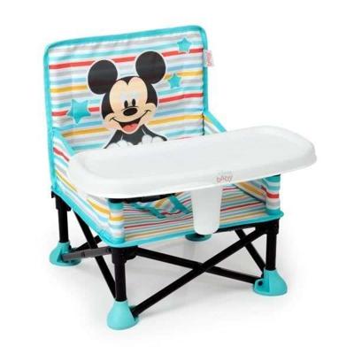DISNEY BABY Mickey Mouse stoelverhoger, Pop 'n Sit Booster, binnen, buiten, praktisch en compact, snel opvouwbaar, blauw
