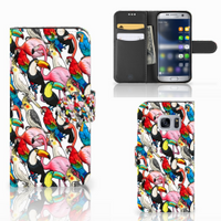Samsung Galaxy S7 Telefoonhoesje met Pasjes Birds - thumbnail