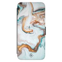 Samsung Galaxy S23 flipcase - Marmer blauw goud