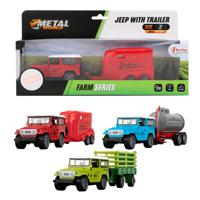 Toi Toys Jeep met landbouwaanhanger - thumbnail