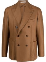 Tagliatore blazer en laine à boutonnière croisée - Marron Tagliatore blazer en laine à boutonnière croisée - Marron