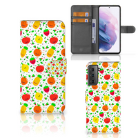 Samsung Galaxy S21 Plus Book Cover Fruits - thumbnail