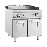 Gasgrillplaat - 12 kW - geribbeld - 50 - 300 °C - propaangas/LPG/aardgas - onderkast - Royal Catering