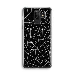 Geometrische lijnen wit: Samsung Galaxy J8 (2018) Transparant Hoesje