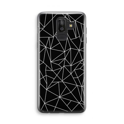 Geometrische lijnen wit: Samsung Galaxy J8 (2018) Transparant Hoesje