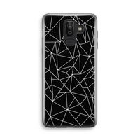 Geometrische lijnen wit: Samsung Galaxy J8 (2018) Transparant Hoesje