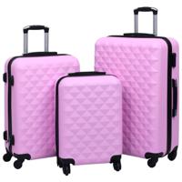 VidaXL 3-delige Harde kofferset roze