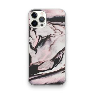 Roze stroom: iPhone 12 Pro Max Transparant Hoesje