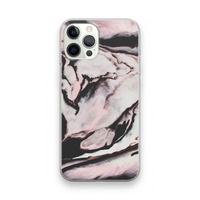 Roze stroom: iPhone 12 Pro Max Transparant Hoesje