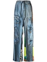 JNBY pantalon imprimés à taille élastiquée - Bleu