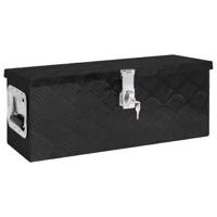 VidaXL Opbergbox 60x23,5x23 cm aluminium zwart